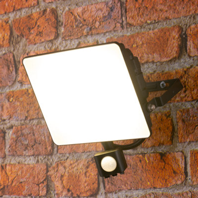 TCP 50W LED Floodlight with PIR Motion Sensor, Efficient Outdoor Light with Screwless Connector