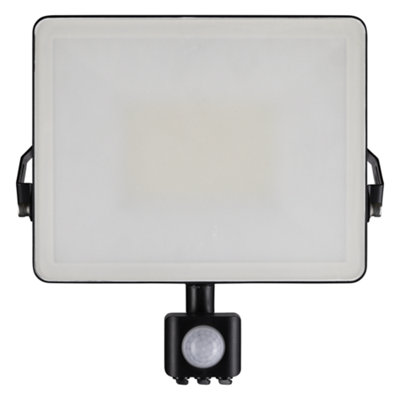 TCP 50W LED Floodlight with PIR Motion Sensor, Efficient Outdoor Light with Screwless Connector