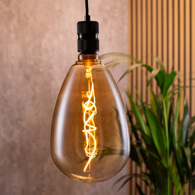 TCP Amber Twist Decorative Bulb, Warm White Glow, E27 Single Pack
