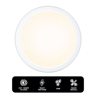 TCP Bulkhead Indoor/Outdoor Wall & Ceiling Light For Commercial and Residential Use (IP65)