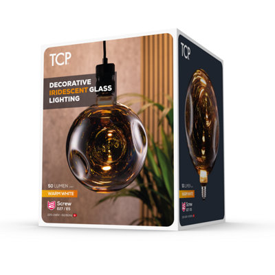 TCP Iridescent Decorative LED Bulb, Soft Glow, E27, Single Pack
