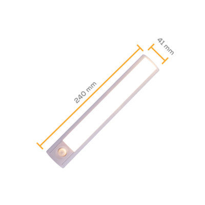 TCP LED Plus Rechargeable sensor bar light 240mm PIR 120 lm Warm White