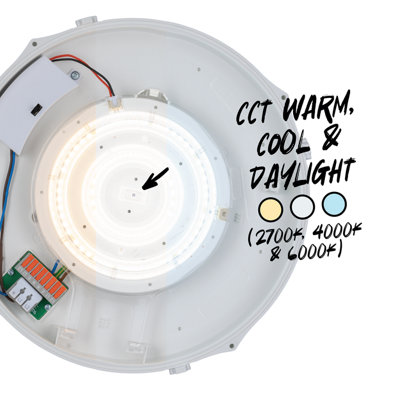 TCP Microwave Sensor Bulkhead Indoor/Outdoor Wall & Ceiling Light For Commercial and Residential Use (IP65)