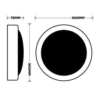 TCP Microwave Sensor Bulkhead Indoor/Outdoor Wall & Ceiling Light For Commercial and Residential Use (IP65)