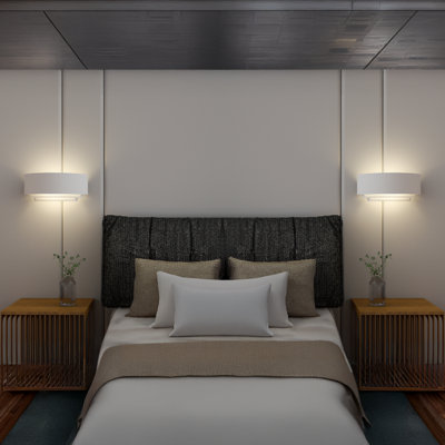 TCP Pack of 2 x White 3 Tier Style Indoor Wall Light IP20