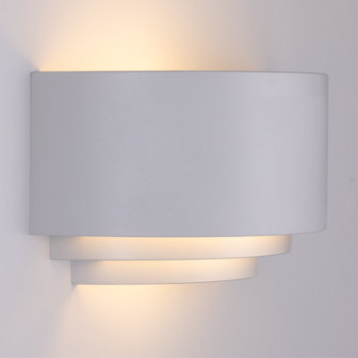 TCP Pack of 2 x White 3 Tier Style Indoor Wall Light IP20