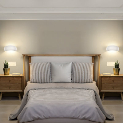 TCP Pack of 2 x White Up Down Style Indoor Wall Light IP20