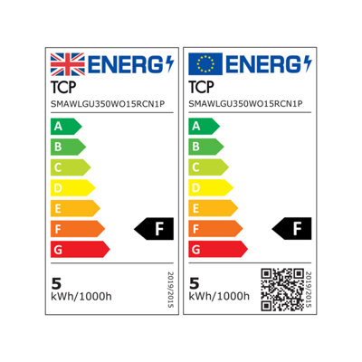 TCP Pack of 4 x Glass Smart LED GU10 320lm CCT and RGB Switchable
