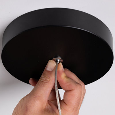 TCP Single Unit Black Hanging Pendant Ceiling Light, IP20 with Switchable CCT Options