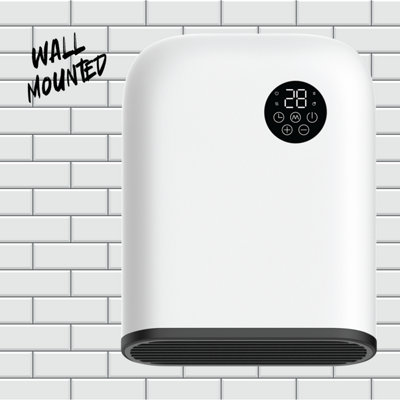 TCP Smart Downflow Ceramic Wall Mounted Heater 2000W, Ideal For Bathrooms and Small Rooms With Remote