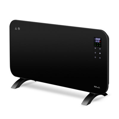 TCP Smart WiFi Fixed or Portable Black Glass Panel Heater 1500w | DIY at Bu0026Q