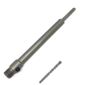 TCT Core Drill Bit SDS Plus Adapter 250mm Long M22 Thread With 8mm TCT Tipped Pilot Drill