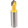 TCT V Groove Router Cutter Cutting Bit 9.5mm D 90 Degree Angle 1/2 Shank