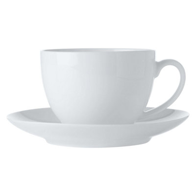 Tea Cup and Saucer: 1 x 260ml Maxwell & Williams White Basics Coupe Tea ...