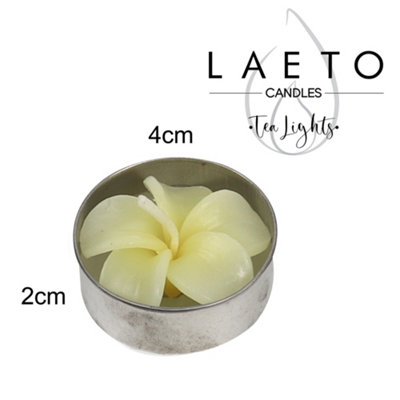 Tea Light Candle Set of 10 Flower Themed Tea Lights by Laeto Ageless Aromatherapy - FREE DELIVERY INCLUDED - 7