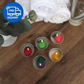 Tea Light Candle Set of 10 Fruit Themed Tea Lights by Laeto Ageless Aromatherapy - FREE DELIVERY INCLUDED