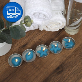 Tea Light Candle Set of 10 Nautical Themed Tea Lights by Laeto Ageless Aromatherapy - FREE DELIVERY INCLUDED