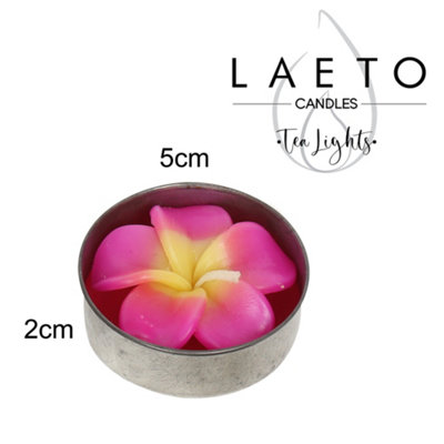 Tea Light Candle Set of 6 Flower Themed Tea Lights by Laeto Ageless Aromatherapy - FREE DELIVERY INCLUDED - 5