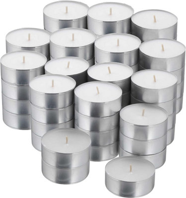 Tea Lights 4 Hour Long Burning Night Light Candles Unscented Wedding Decor 50Pcs