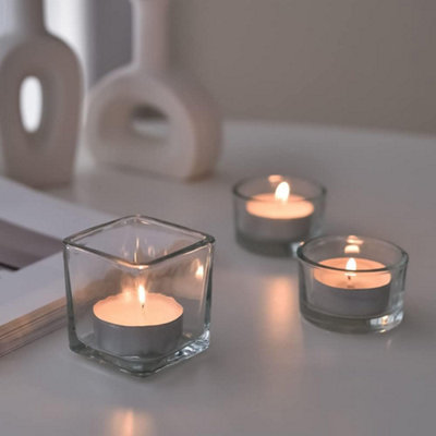 Tea Lights 4 Hour Long Burning Night Light Candles Unscented Wedding Decor 50Pcs - 4
