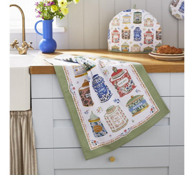 Tea Tins Food and Drink 100% Cotton Tea Towel