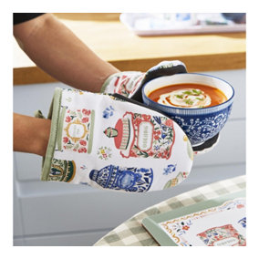 Tea Tins Food and Drink Pair of Micro Mitts