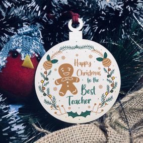 Teacher Gift For Christmas Gingerbread Design Thank You Gift From Student Keepsake
