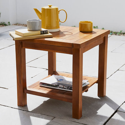 Teak Outdoor Square Side Table
