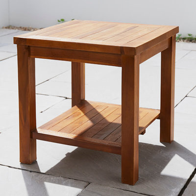 Teak Outdoor Square Side Table - 3