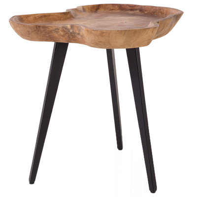 Teak Side Table Light Wood ELSA