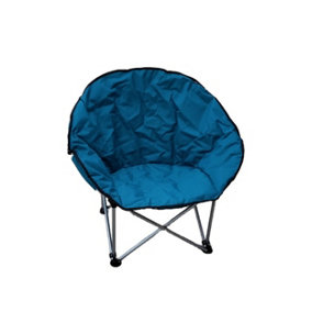 Teal Adult Bucket Camping Chair Padded High Back Folding Orca Moon Chair & Bag