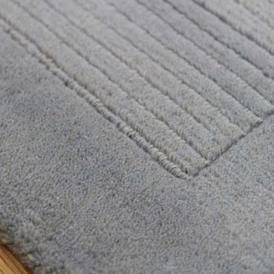 Teal Handmade Modern Plain Wool Easy to Clean Handmade Rug For Bedroom Dining Room Living Room -80cm X 150cm