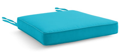 Teal Water Resistant Chair Cushions with Ties Durable Polyester Seat Pads for Indoor Outdoor Use 44x50x5cm DIY at B Q
