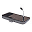 Teamson Home 2 In 1 Portable Lap Desk Tray & Carrier for Laptop with Cushion, Detachable LED Light & Mouse Pad - Brown