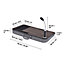 Teamson Home 2 In 1 Portable Lap Desk Tray & Carrier for Laptop with Cushion, Detachable LED Light & Mouse Pad - Brown