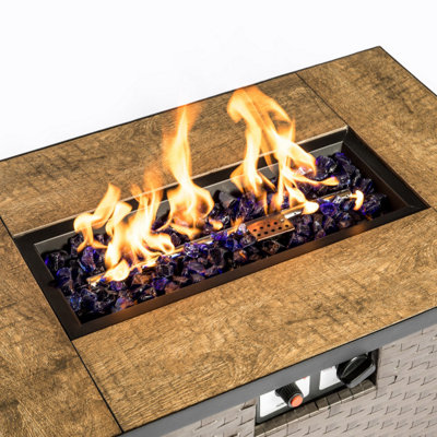 Teamson Home 4kg Tempered Fire Glass, Lava Rocks for Outdoor Fire Pit ...