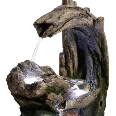 Teamson Home 82cm Forest Stream Style Outdoor Garden Fountain LED ...