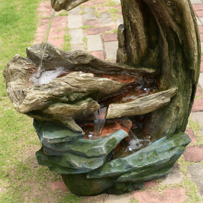 Teamson Home 82cm Forest Stream Style Outdoor Garden Fountain LED ...