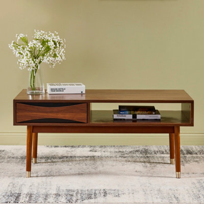 Teamson Home Dawson VNF-00065 Walnut Wooden Coffee Table