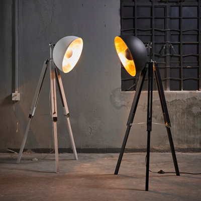 Teamson Home Fascino Tripod Floor Lamp With Foot Switch, White - 78.5 x 78.5 x 160 (cm)