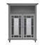 Teamson Home Free Standing Bathroom Cabinet with 2 Doors - Bathroom Storage - Grey - 86.4 x 67.3 x 30.5 (cm)