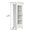 Teamson Home Freestanding Tall Column Bathroom Cabinet - Bathroom Storage - White - 34.3 x 43.2 x 123.2 (cm)