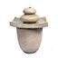 Teamson Home Garden Outdoor Water Feature, Large Square Water Fountain, 2 Tier Design, With LED Lights - Light Brown
