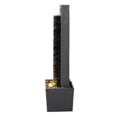 Teamson Home Garden Outdoor Water Feature, Tall Waterfall Water ...