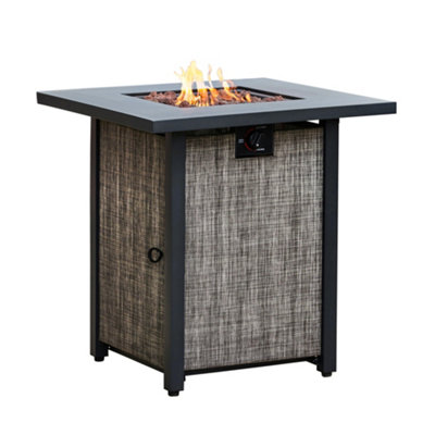 Teamson Home HF28201AAUK Brown Gas Fire Pit inc Cover DIY at B&Q