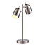 Teamson Home Modern Adjustable 2 Light Table Lamp With Chrome Shade - Brushed Nickel - 34 x 16 x 46.2 (cm)