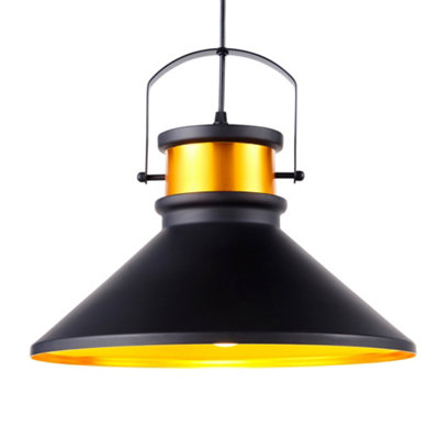 Teamson Home Modern Pendant Hanging Light - Black/Rose Gold - 36.8 x 36.8 x 121.9 (cm)