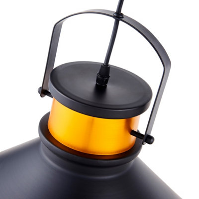 Teamson Home Modern Pendant Hanging Light - Black/Rose Gold - 36.8 x 36.8 x 121.9 (cm)