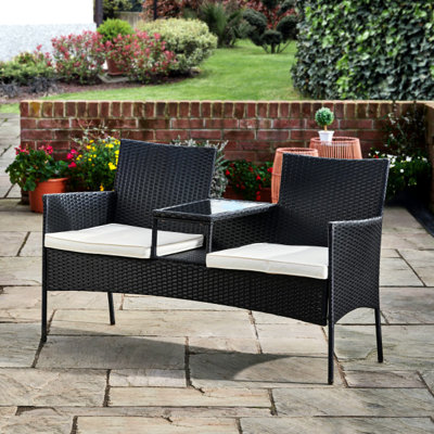 Loveseat and store chair patio set