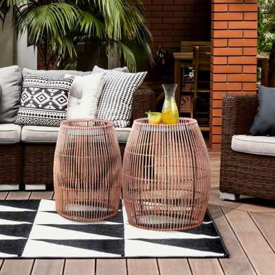 Bamboo outdoor store side table